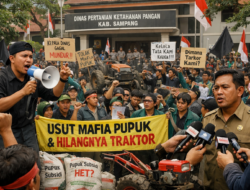 Massa Geruduk Kantor Disperta-KP Sampang, Soroti Dugaan Mafia Pupuk dan Hilangnya Aset Traktor