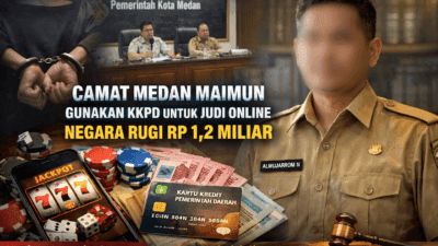Camat Medan Maimun Terbukti Gunakan KKPD untuk Judi Online, Negara Rugi Rp1,2 Miliar