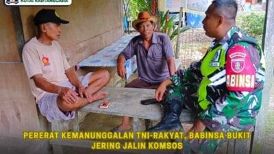 Pererat Kemanunggalan TNI-Rakyat, Babinsa Bukit Jering Jalin Komsos