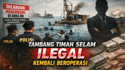 Meski Ditertibkan, Tambang Timah Selam Ilegal Kembali Muncul di Bangka Barat