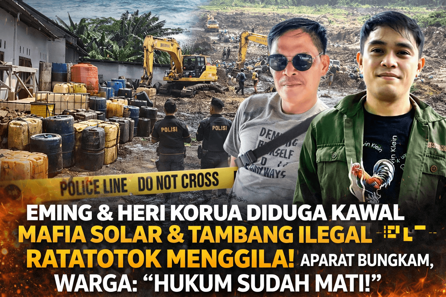 EMING & HERI KORUA DI PUSARAN ISU BESAR! Dugaan Mafia Solar Ilegal dan PETI di Ratatotok Kian Menggila — Aparat Disorot, Publik: “Hukum Seakan Mati!”