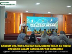 Kasrem 091/Asn Lakukan Kunjungan Kerja Ke kodim 0906/Kkr Dalam Rangka Safari Ramadhan