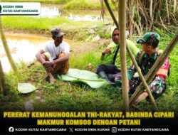 Pererat Kemanunggalan TNI-Rakyat, Babinsa Cipari Makmur Komsos dengan Petani