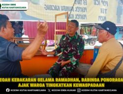 Cegah Kebakaran Selama Ramadhan, Babinsa Ponoragan Ajak Warga Tingkatkan Kewaspadaan