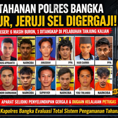 Lolos dari Sel! 8 Tahanan Kabur, Aparat Kejar 6 Buronan
