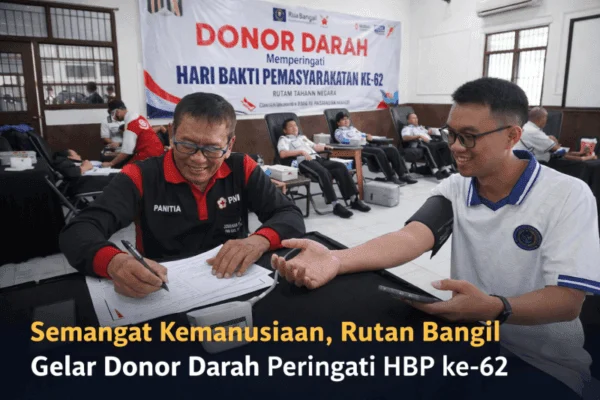 Semangat Kemanusiaan, Rutan Bangil Gelar Donor Darah Peringati HBP ke-62