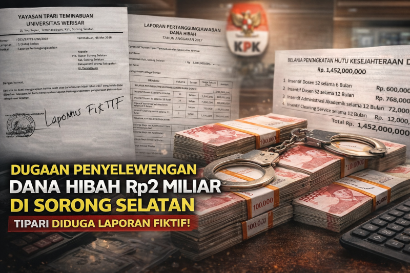 Diduga Ada Kejanggalan Dana Hibah Rp2 Miliar di Sorong Selatan, LIN Siap Laporkan ke KPK