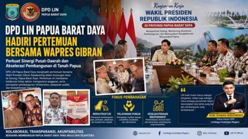 DPD LIN Papua Barat Daya Hadiri Pertemuan Bersama Wapres, Dorong Kolaborasi dan Akselerasi Pembangunan