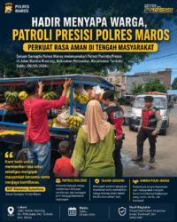 Hadir Menyapa Warga, Patroli Presisi Polres Maros Perkuat Rasa Aman di Tengah Masyarakat