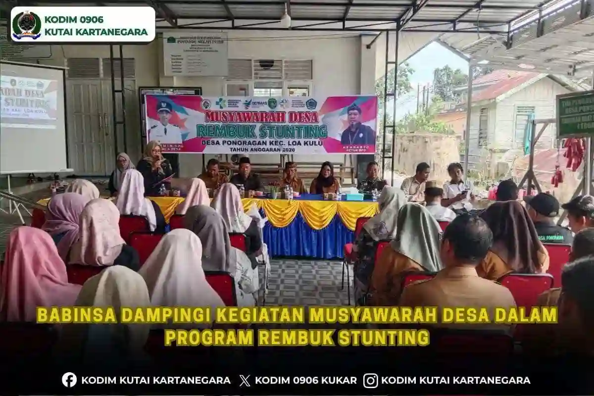 Babinsa Dampingi Kegiatan Musyawarah Desa dalam Program Rembuk Stunting