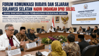 FORUM KOMUNIKASI BUDAYA DAN SEJARAH SULAWESI SELATAN HADIRI UNDANGAN DPRD SULSEL BAHAS RANCANGAN PERDA PEMBANGUNAN KEBUDAYAAN DAERAH