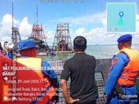 Polres Bangka Barat Tertibkan Ponton Tambang Ilegal di Teluk Kelabat Dalam, Empat Unit Berhasil Diamankan
