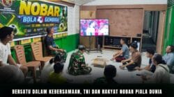 Bersatu Dalam Kebersamaan, TNI Dan Rakyat Nobar Piala Dunia