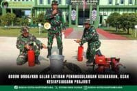 Kodim 0906/Kkr Gelar Latihan Penanggulangan Kebakaran, Asah Kesiapsiagaan Prajurit
