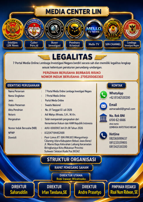 Legalitas Media Center Lembaga Investigasi Negara