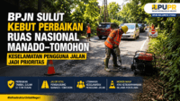 BPJN Sulut Kebut Perbaikan Ruas Nasional Manado–Tomohon, Keselamatan Pengguna Jalan Jadi Prioritas