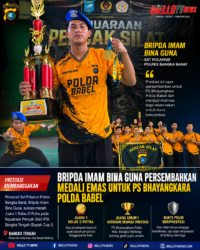 Bripda Imam Bina Guna Persembahkan Medali Emas, PS Bhayangkara Polda Babel Raih Juara Umum di Bupati Cup I Bangka Tengah