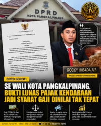DPRD Soroti SE Wali Kota Pangkalpinang, Bukti Lunas Pajak Kendaraan Jadi Syarat Gaji Dinilai Tak Tepat