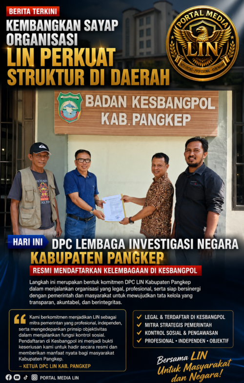 Kembangkan Sayap Organisasi, DPC Lembaga Investigasi Negara Kabupaten Pangkep Resmi Daftar di Kesbangpol