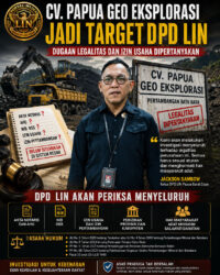 Ketua DPD LIN Papua Barat Daya Jackson Sambow Soroti Dugaan Legalitas CV Papua Geo Eksplorasi, Investigasi Menyeluruh Segera Dilakukan