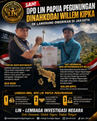 Sah! DPD LIN Papua Pegunungan Dinahkodai Willem Kipka SK Diserahkan Langsung di Jakarta, Ketum Gus ROBI: “Jalankan Sesuai AD/ART, Bantu Masyarakat”