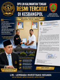 DPD LIN Kalimantan Tengah Resmi Tercatat di Kesbangpol, Eman Supriadi: “Terima Kasih, Walaupun 1 Bulan 1 Minggu”