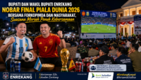 Bupati dan Wakil Bupati Enrekang Nobar Final Piala Dunia 2026 Bersama Forkopimda dan Masyarakat, Suasana Meriah Penuh Kebersamaan