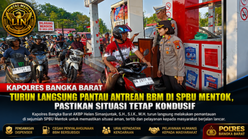 Kapolres Bangka Barat Turun Langsung Pantau Antrean BBM di SPBU Mentok, Pastikan Situasi Tetap Kondusif