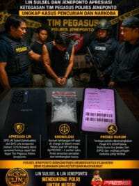 Sapu Bersih Kejahatan! LIN Sulsel dan DPC LIN Jeneponto Apresiasi Ketegasan Tim Pegasus Polres Jeneponto Ungkap Kasus Pencurian dan Narkoba