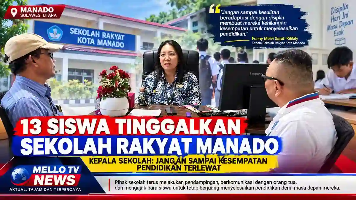 13 SISWA TINGGALKAN SEKOLAH RAKYAT MANADO, KEPALA SEKOLAH: JANGAN SAMPAI KESEMPATAN PENDIDIKAN TERLEWAT