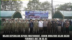 Wujud Kepedulian Kepada Masyarakat, Kodim 0906/Kkr Gelar Bazar Peringati HUT TNI Ke-81